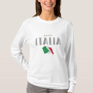Italien Fotboll T-Shirt Flagga