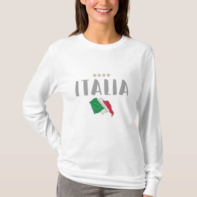 Italien Fotboll T-Shirt Flagga (Framsida)