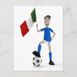 Italien fotboll vykort