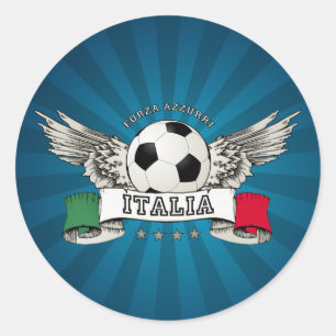 Italien Fotbolls-ID för nationella gruppsupportrar Runt Klistermärke