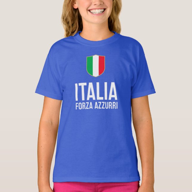 Italien Fotbollsskena T Shirt (Framsida)