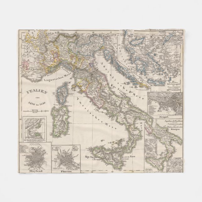 Italien från 1270 till 1450 fleecefilt (Framsidan (Horisontell))