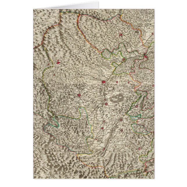 Italien, Frankrike Hälsningskort (Framsidan)