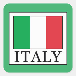 Italien Fyrkantigt Klistermärke