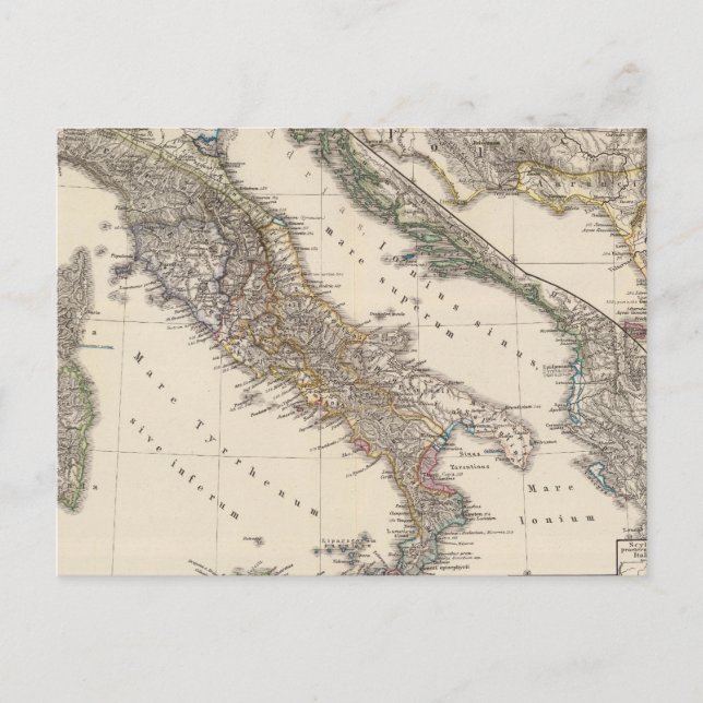 Italien, Gallia cisalpina, Sicilien, Sardinien Vykort (Framsida)