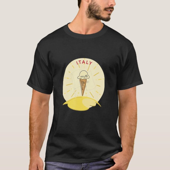 Italien Gelato Ice kräm T Shirt (Framsida)