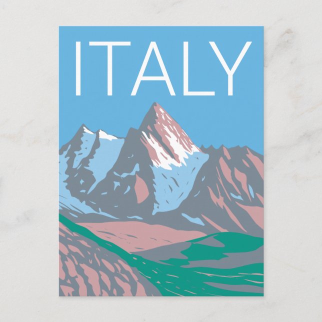 ITALIEN | Gran Paradiso nationalpark Vykort (Framsida)