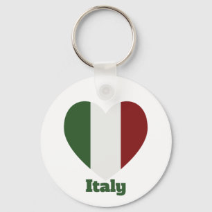 Italien Heart Flagga Nyckelring