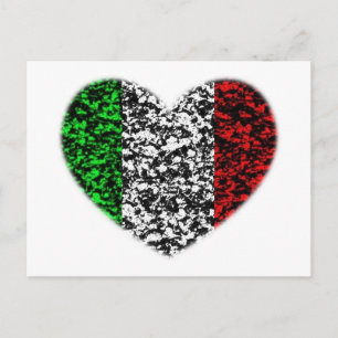 Italien Heart Vykort