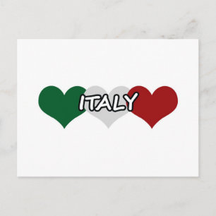 Italien Heart Vykort