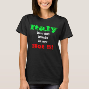 Italien hett Flickor mörk T-shirt
