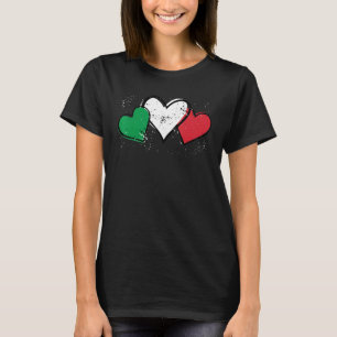 Italien Hjärtslag Italien Italienskt Flagga HjärtI T Shirt