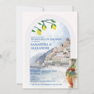 Italien Honeymoon på Amalfi Tuscany Par Shower Inbjudningar