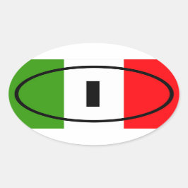 ITALIEN - I - EU OVALT KLISTERMÄRKE