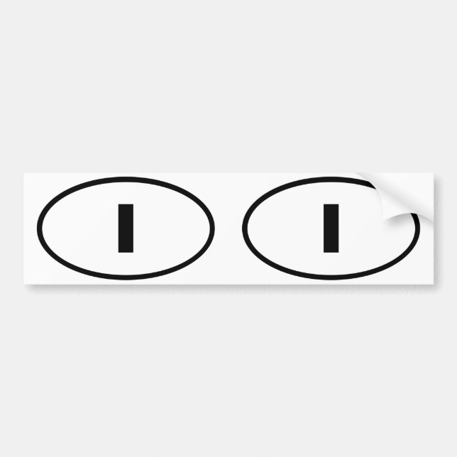 Italien - I - Europeisk oval Bildekal (Framsidan)