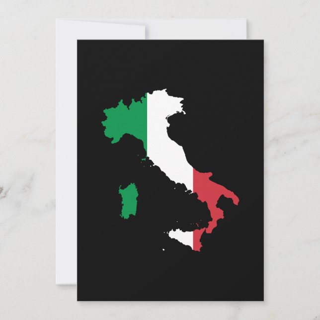 Italien i flaggfärger inbjudningar (Framsida)