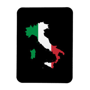 Italien i flaggfärger magnet