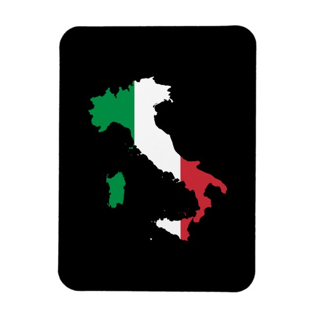 Italien i flaggfärger magnet (Vertikal)