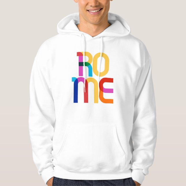 Italien i Rom Brev Hoodie (Framsida)