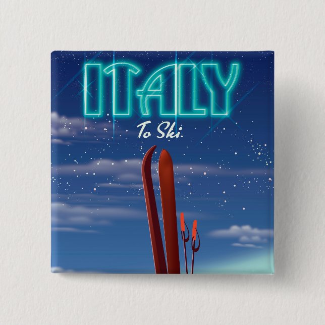 Italien "Ice" Ski-reseaffisch. Knapp (Framsida)