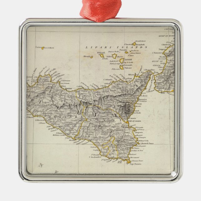 Italien III Julgransprydnad Metall (Framsidan)