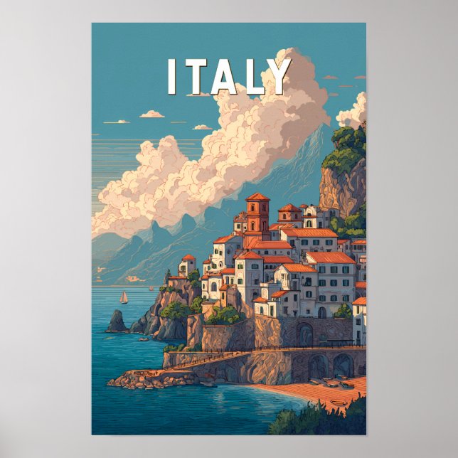 Italien Illustration Resa Konst Vintage Poster (Framsidan)