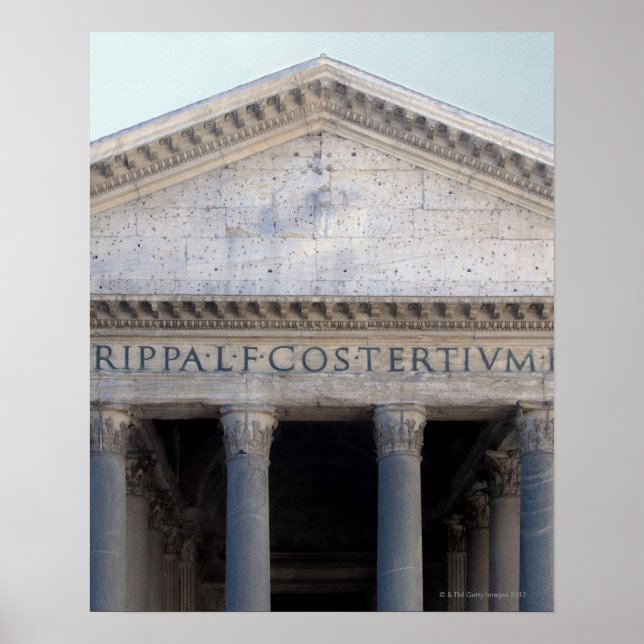 Italien inför Pantheon i Rom. Poster (Framsidan)