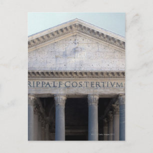 Italien inför Pantheon i Rom. Vykort