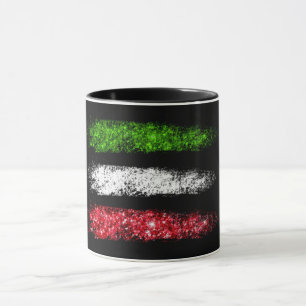 *~* ITALIEN ITALIA Abstrakt ITALIAN Simple Flagga Mugg