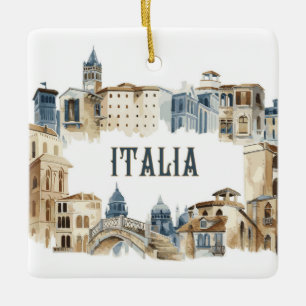 Italien Italia-arkitektur Julgransprydnad Keramik
