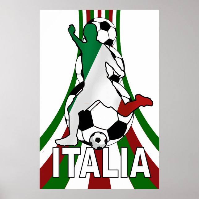 Italien italia, calico-fotboll poster (Framsidan)