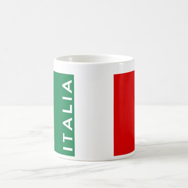 italien italia flagga land namn kaffemugg (Center)