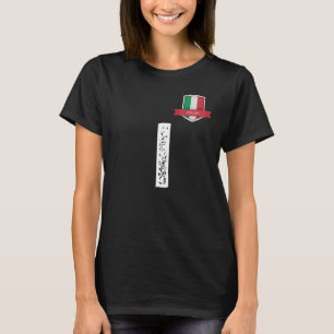 Italien Italia Human-Flagga Brev I Italien Italia T Shirt