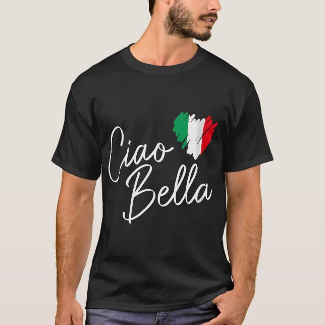 Italien Italia Italia Flagga Pride T Shirt (Framsida)