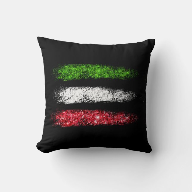 *~* ITALIEN ITALIA ITALIAN Simple Abstrakt Flagga Kudde (Framsida)
