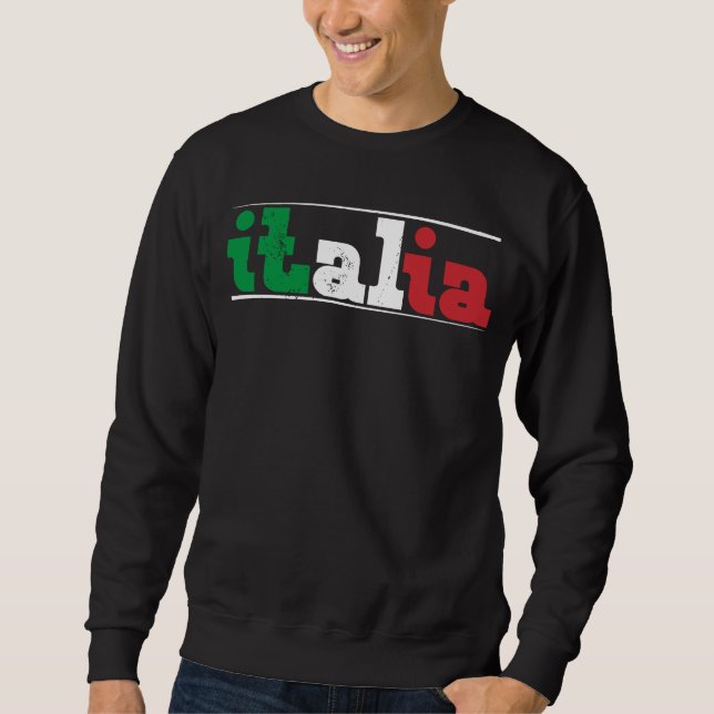 Italien Italia Rom Italienska 12 Lång Ärmad Tröja (Framsida)
