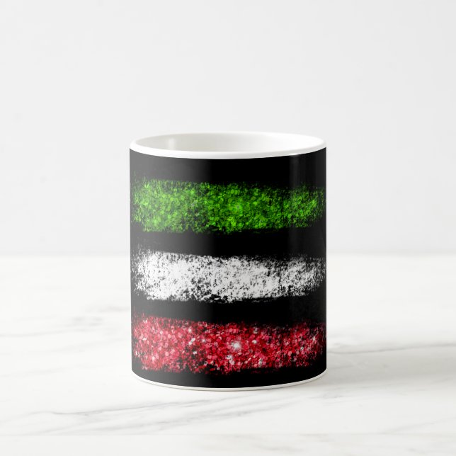 *~* ITALIEN ITALIA Simple Abstrakt ITALIAN Flagga Kaffemugg (Center)