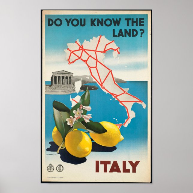 Italien - Italia vintage resor Poster (Framsidan)