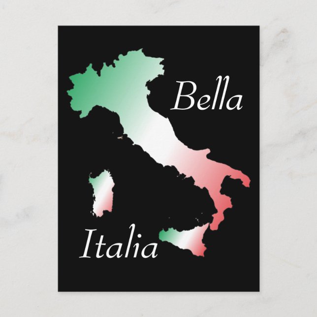 Italien - Italia vykort (Framsida)