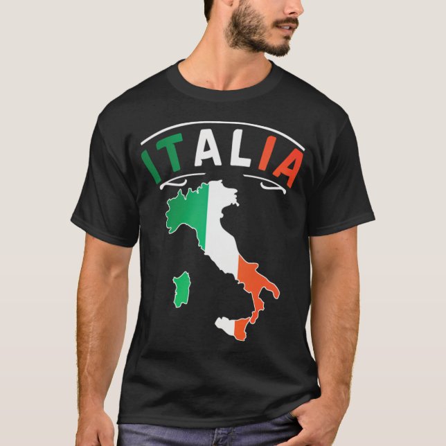 Italien italiansk gåva italiana Land 90-talets bas T Shirt (Framsida)