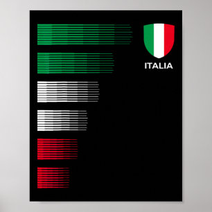 Italien Italien Flagga Emblem - Italiensk Stolthet Poster