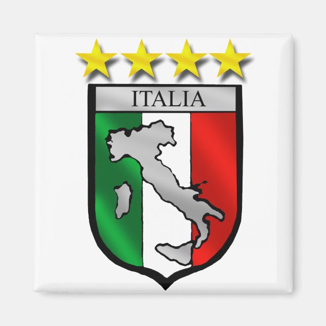 italien Italien flagga italia karta Magnet (Framsidan)