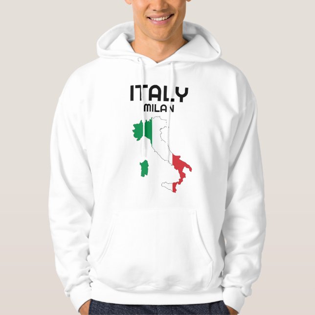 Italien, Italien land, Italiens flagga, Italiens k Hoodie (Framsida)