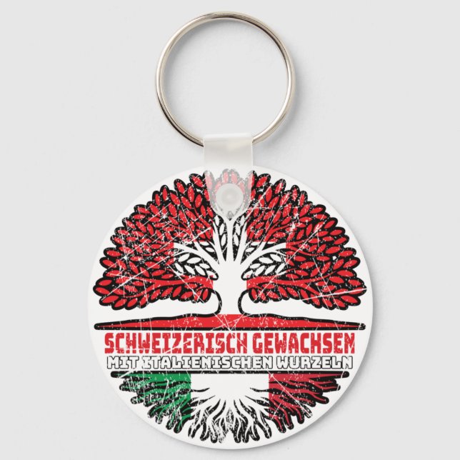 Italien Italienisch Schweizer Schweiz Baum Wurzel Nyckelring (Framsida)