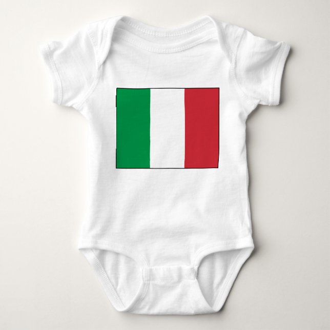 Italien - Italiens nationella Flagga Tee Shirt (Framsida)