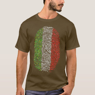 Italien Italiensk fingeravtrycksFlagga T Shirt