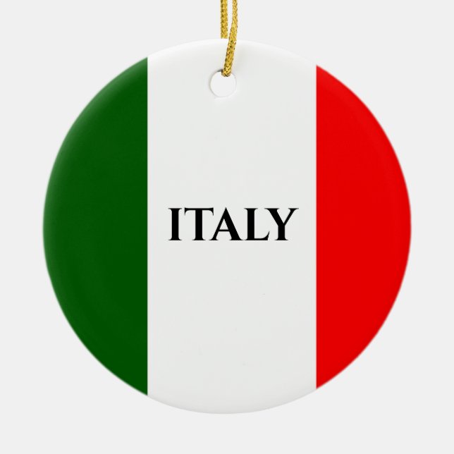 Italien Italiensk Flagga Design Ornament (Framsidan)