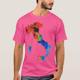 Italien Italiensk Karta Av Sharon Cummings rolig T Shirt