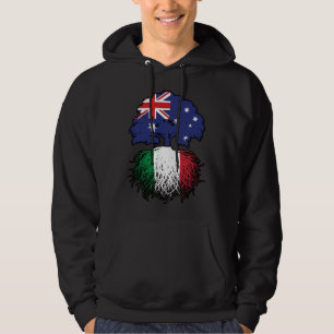 Italien Italienska Australien Träd Roots Flagga Hoodie