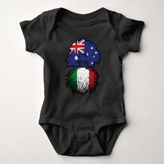 Italien Italienska Australien Träd Roots Flagga T Shirt